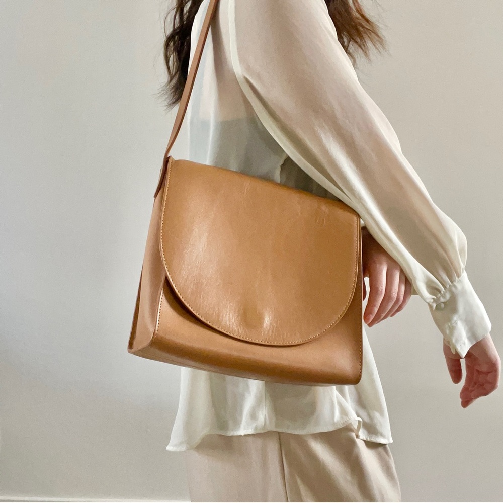 Minor History The Luna Leather Satchel in Saddle